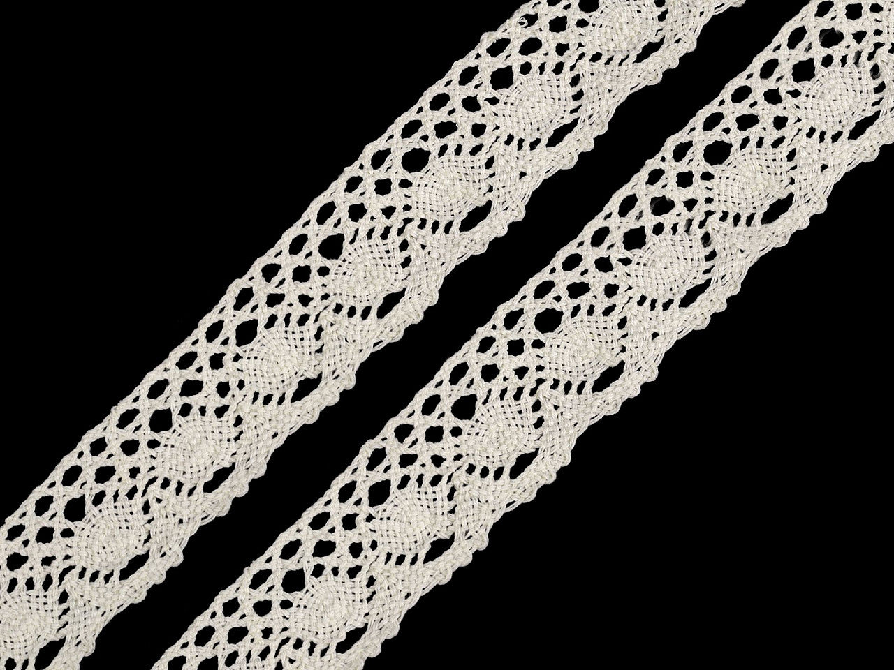 Liseré de dentelle en coton, largeur 35 mm