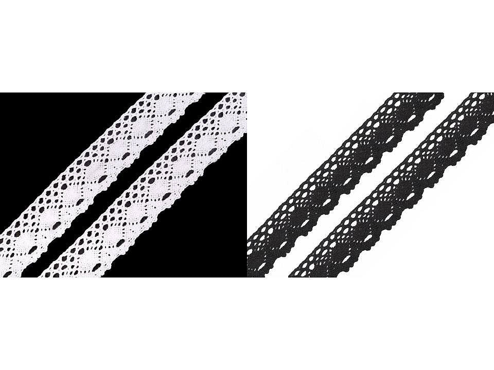 Liseré de dentelle en coton, largeur 35 mm