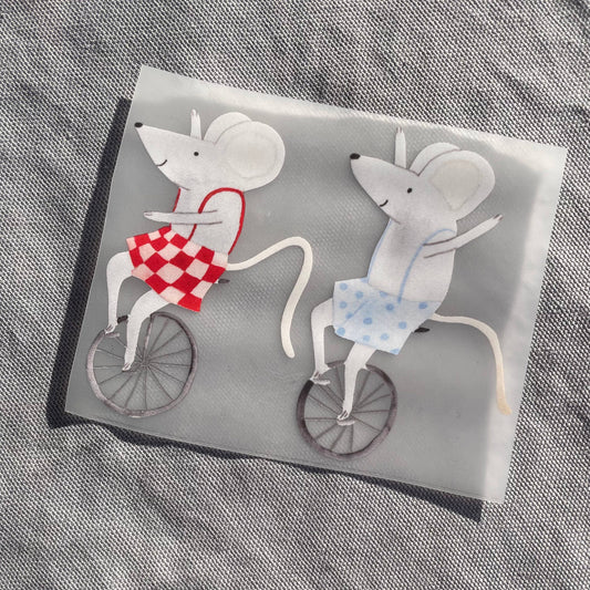 Hannahs Firlefanz - Image à repasser de souris sur monocycle