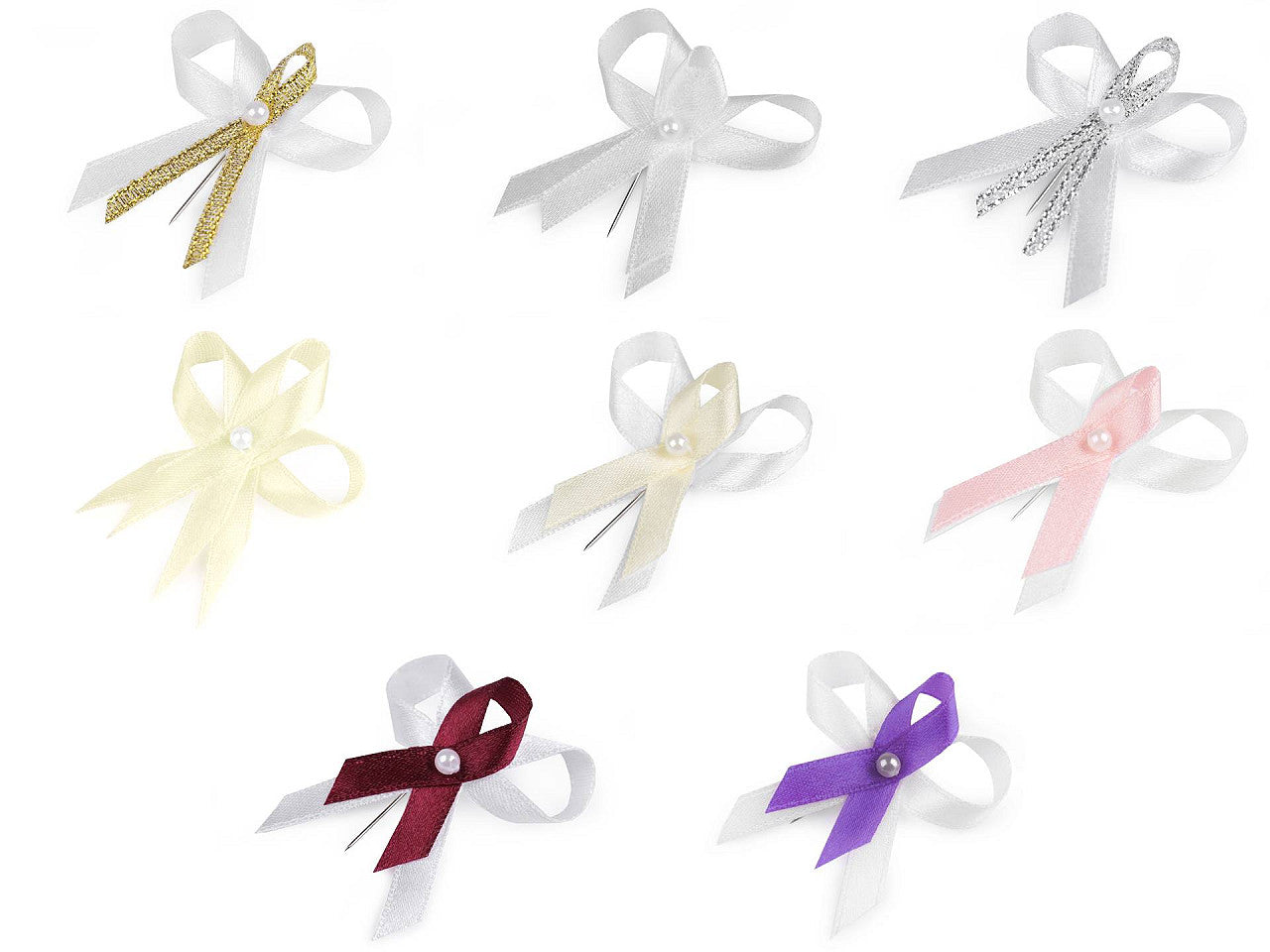 Noeud de ruban de mariage en satin, largeur 35 mm