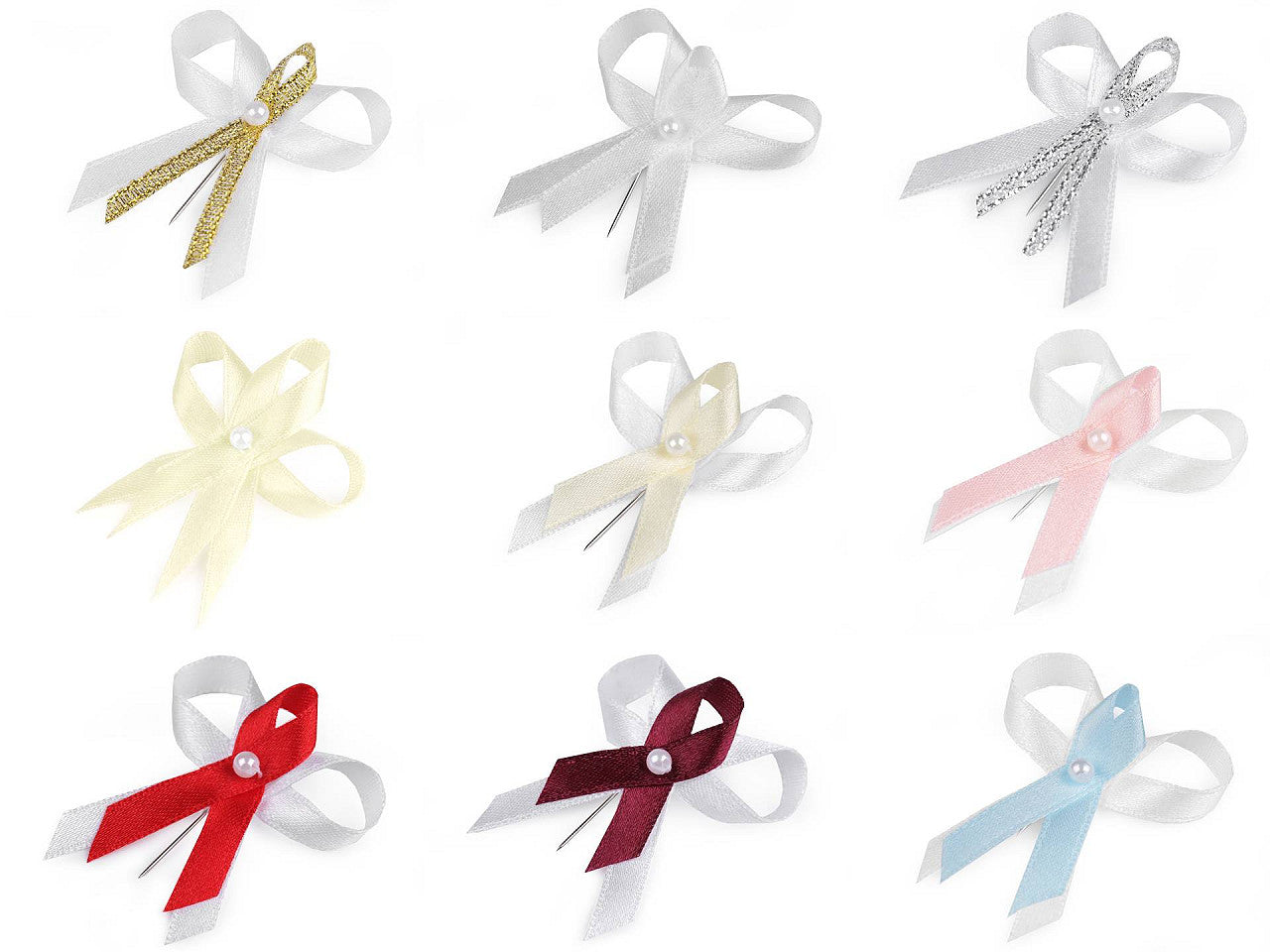 Noeud de ruban de mariage en satin, largeur 35 mm