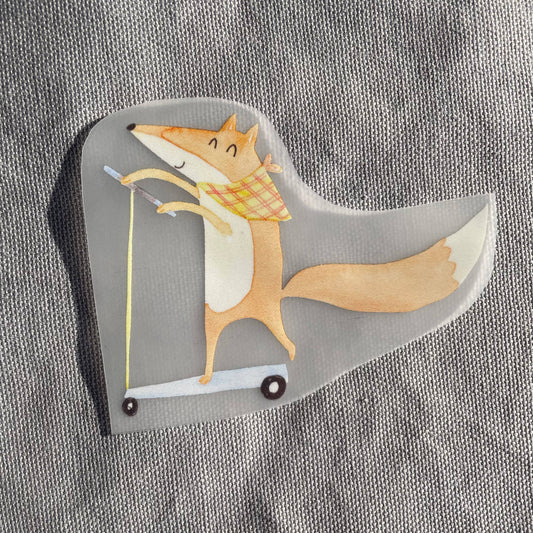 Hannahs Firlefanz - Patch renard sur trottinette, écusson pour enfants
