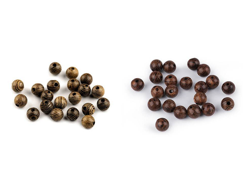 Perles en bois, Ø 6 mm - 30pc