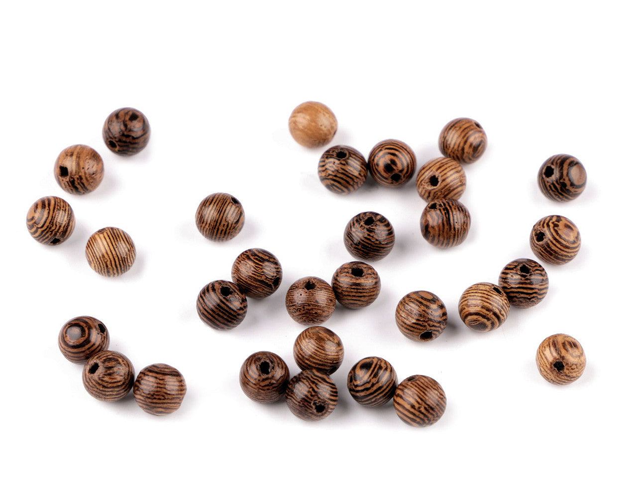 Perles en bois, Ø 6 mm - 30pc