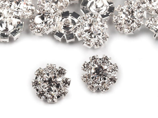 Bouton en strass, taille 16'