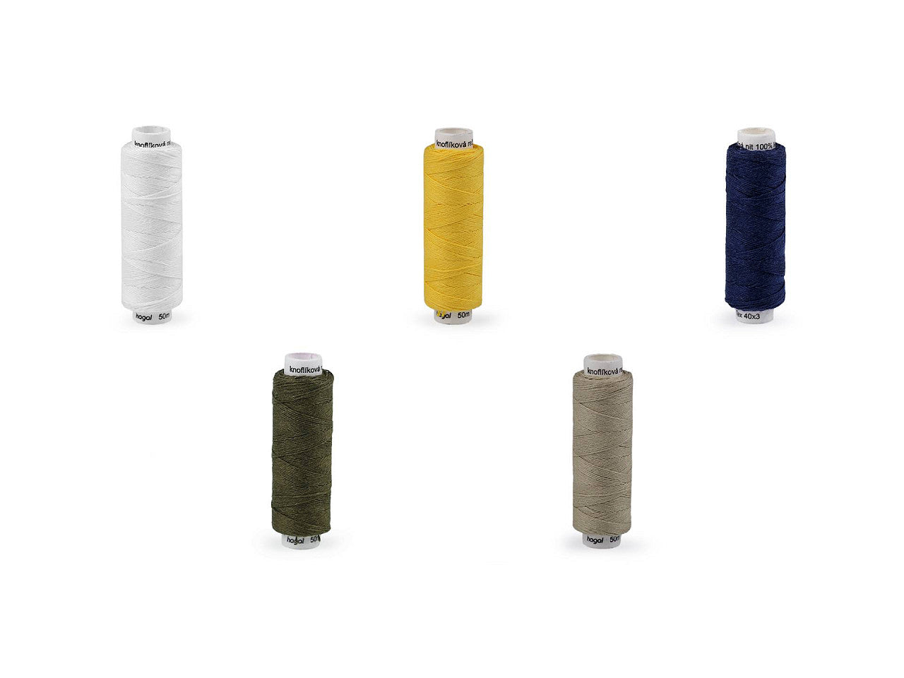 Fil de lin pour bouton, 50 m