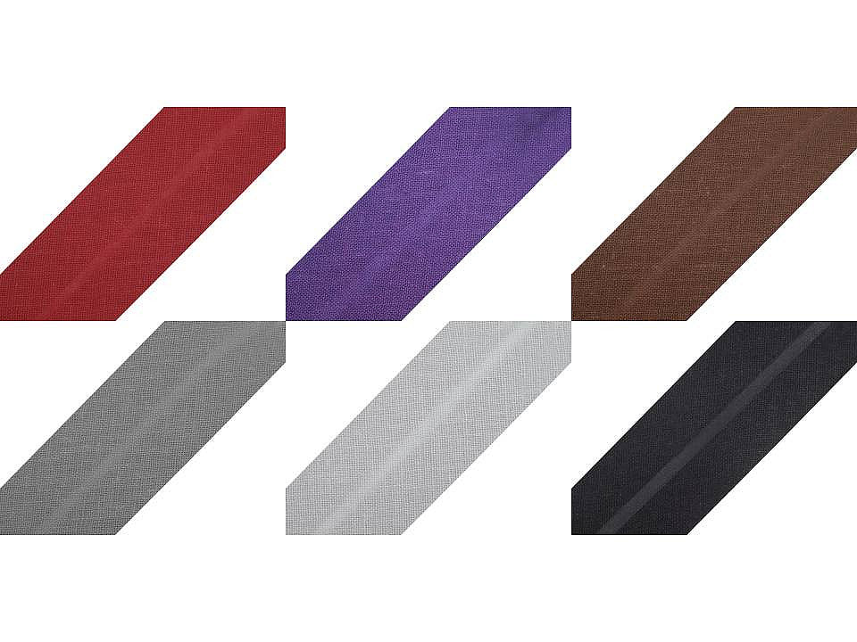 Biais simple en coton, largeur 30 mm