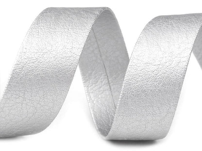 Biais simple en similicuir, largeur 15 mm