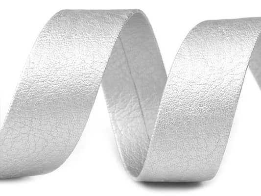 Biais simple en similicuir, largeur 15 mm