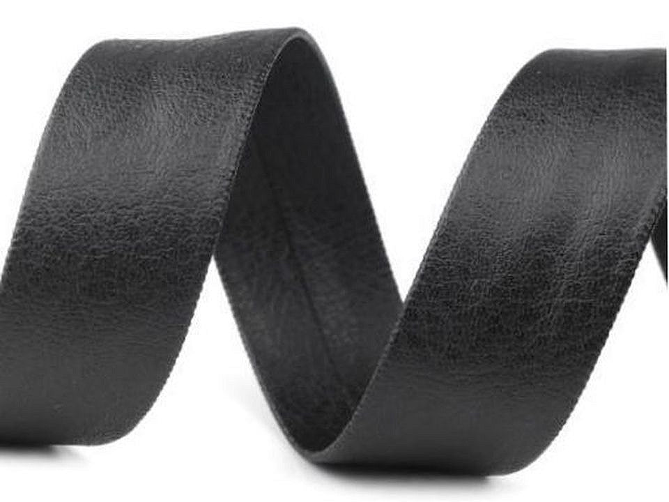 Biais simple en similicuir, largeur 15 mm
