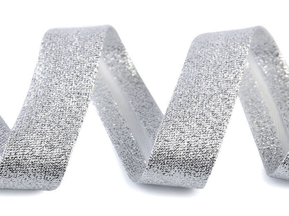 Biais largeur pliée 20 mm, argent, or