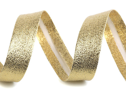 Biais largeur pliée 20 mm, argent, or