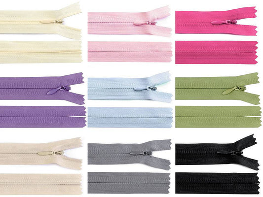 Fermeture à glissière invisible No 3, longueur 18 cm