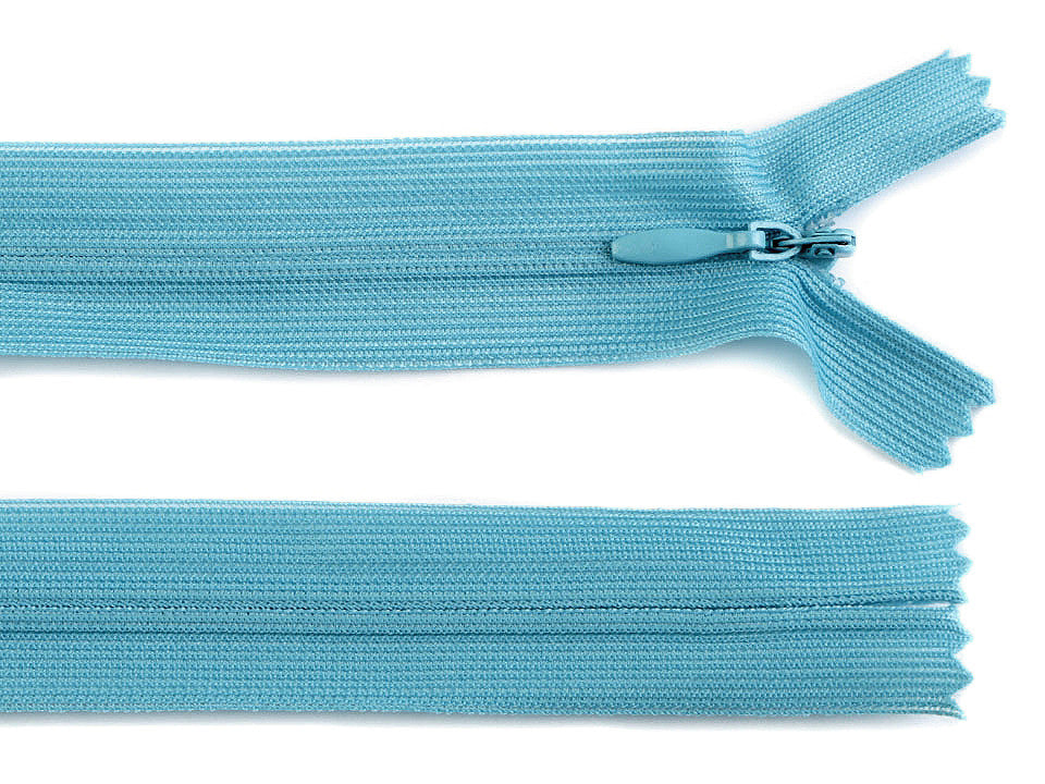 Fermeture à glissière invisible en nylon No 3, longueur 35 cm, Dederon