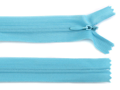 Fermeture à glissière invisible en nylon No 3, longueur 60 cm, Dederon