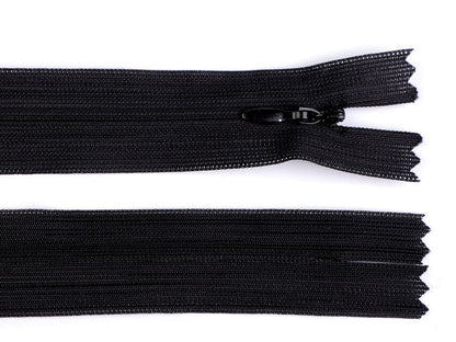 Fermeture à glissière invisible en nylon No 3, longueur 40 cm, Dederon