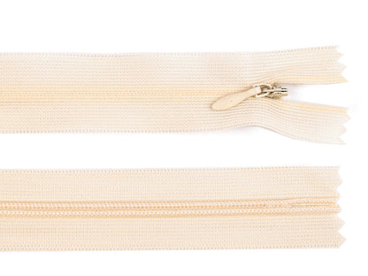 Fermeture à glissière invisible en nylon No 3, longueur 65 cm, Dederon