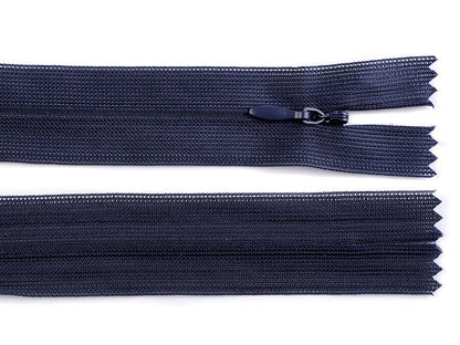 Fermeture à glissière invisible en nylon No 3, longueur 30 cm, Dederon