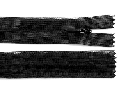 Fermeture à glissière invisible en nylon No 3, longueur 30 cm, Dederon
