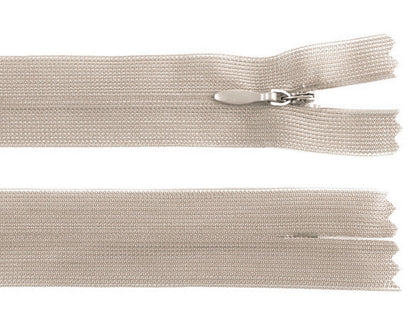 Fermeture à glissière invisible en nylon No 3, longueur 30 cm, Dederon
