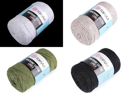 Pelote Macramé Coton avec lurex, 250 g