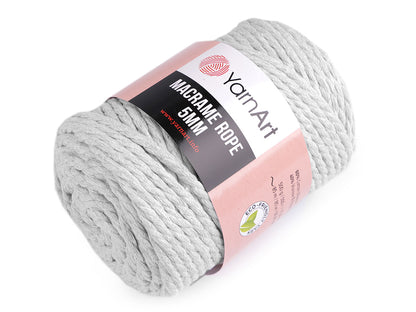 Corde Macramé pour tricot, 5 mm, 500 g torsadée