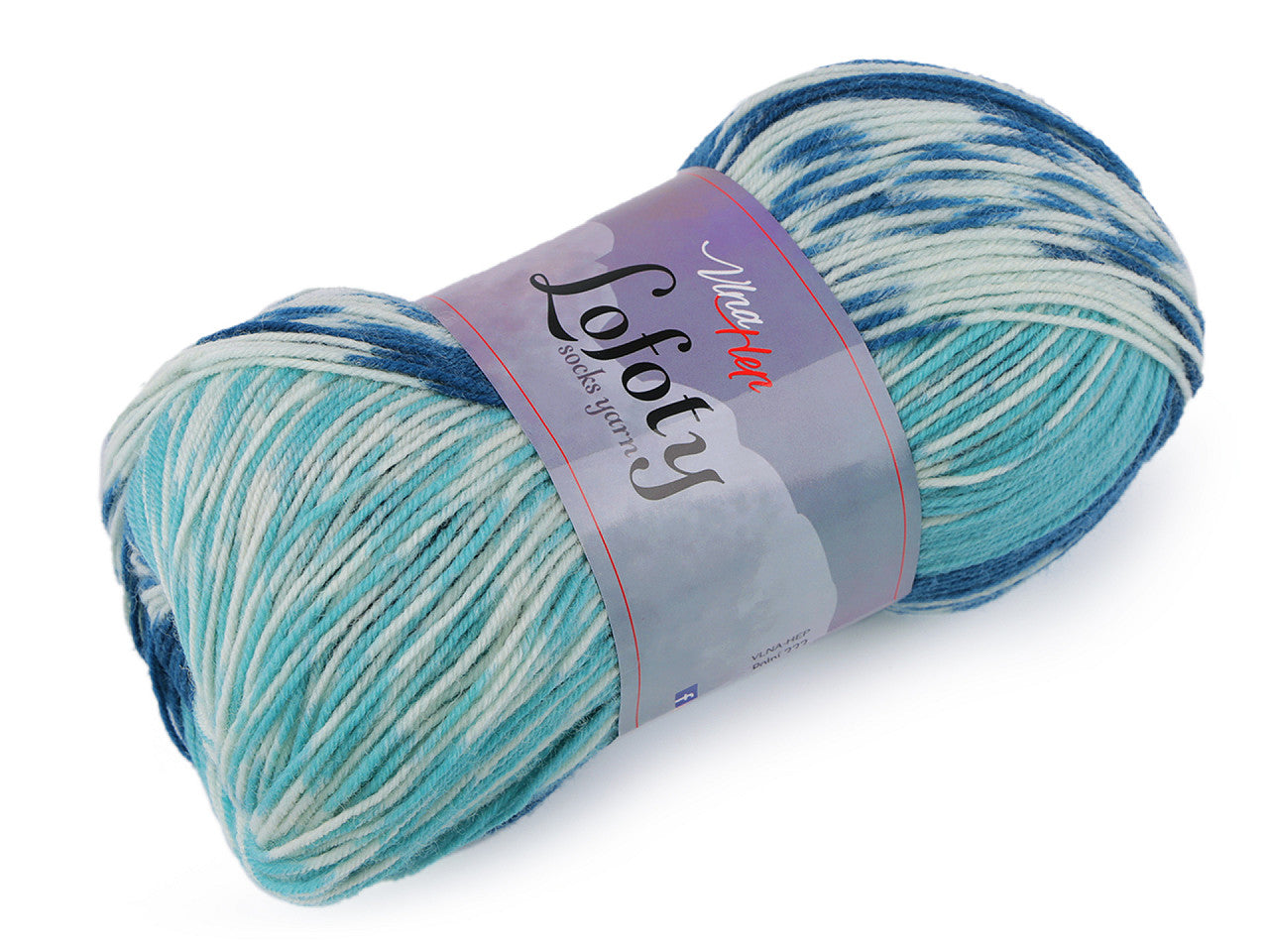 Fil à tricoter auto-motifs Lofoty pour chaussettes, 100 g