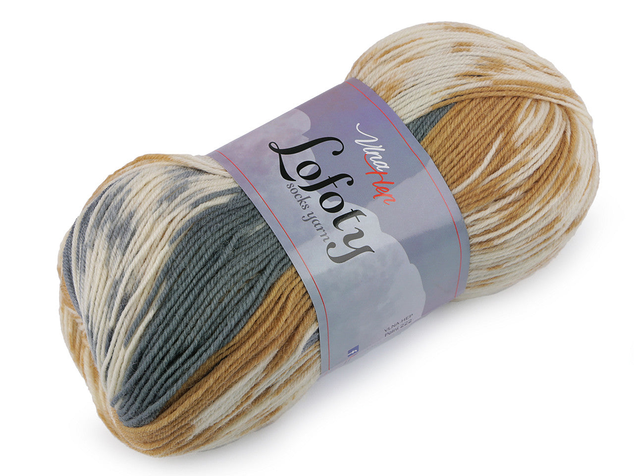 Fil à tricoter auto-motifs Lofoty pour chaussettes, 100 g