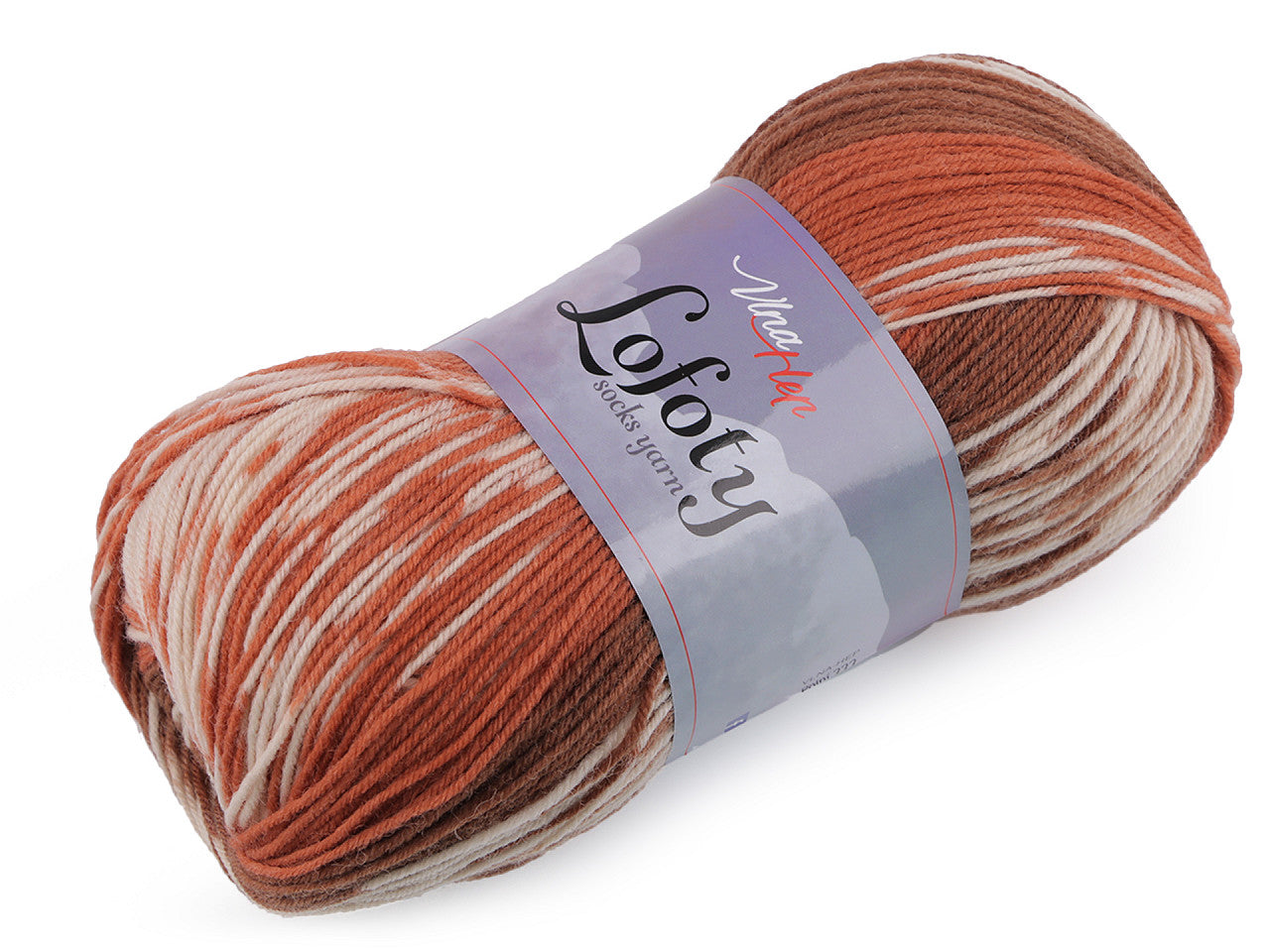 Fil à tricoter auto-motifs Lofoty pour chaussettes, 100 g