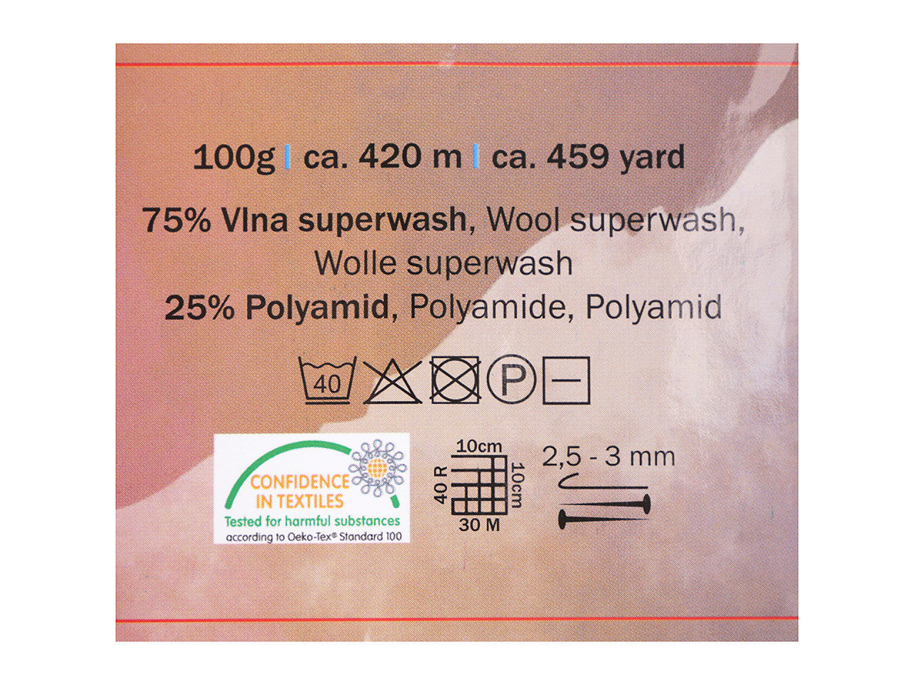 Fil à tricoter auto-motifs Lofoty pour chaussettes, 100 g