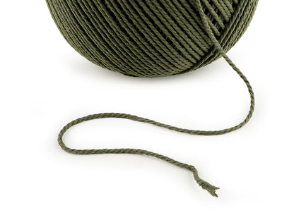 Fil de coton pour macramé, Ø 2 mm, peigné