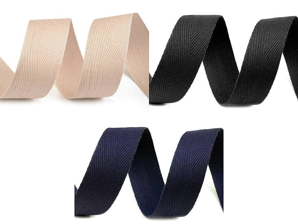 Ruban sergé à chevrons largeur 25 mm