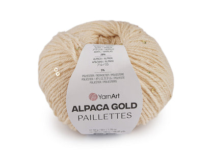 Laine Alpaca Gold avec sequins, 50 g YARNART