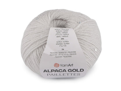 Laine Alpaca Gold avec sequins, 50 g YARNART