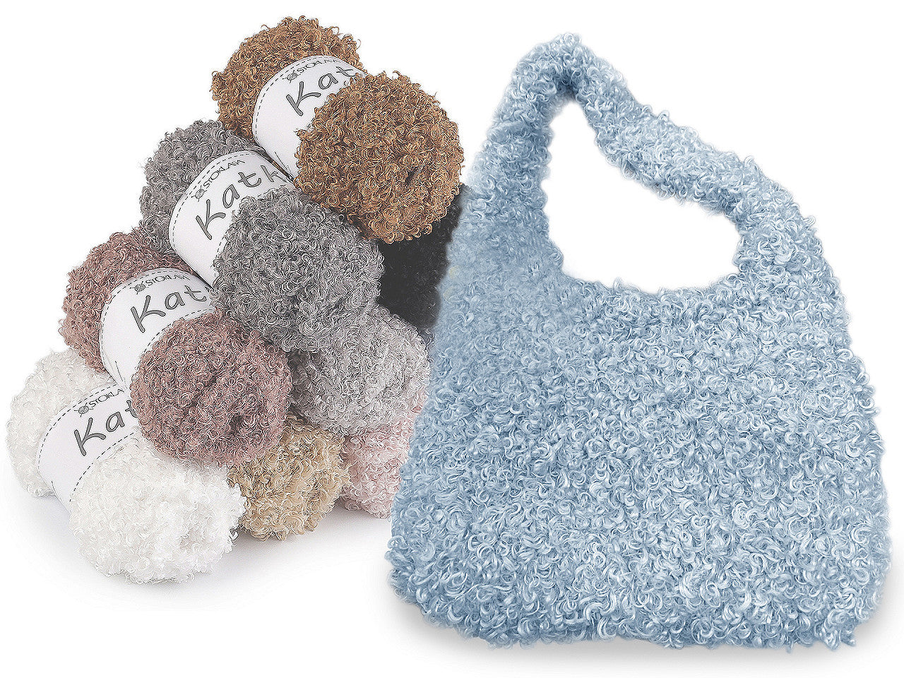 Pelote de laine bouclée Katka, 100 g