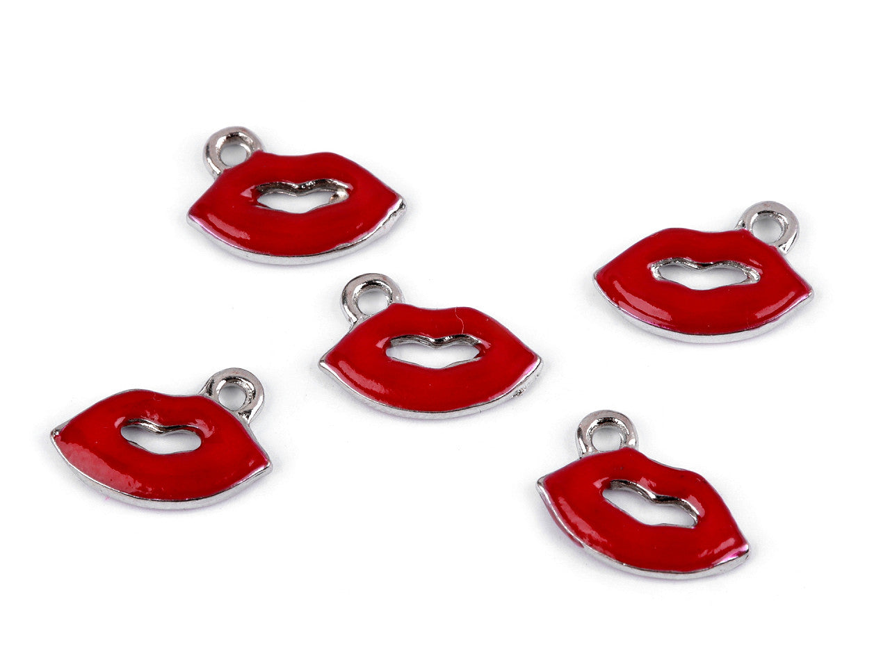 Breloque/Tirette de FAG - Lèvres, Plume, Sucette, Cœur, Champignon - 5pc