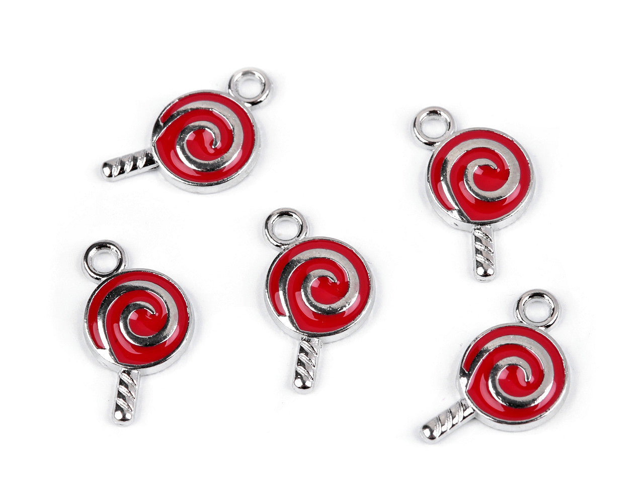 Breloque/Tirette de FAG - Lèvres, Plume, Sucette, Cœur, Champignon - 5pc