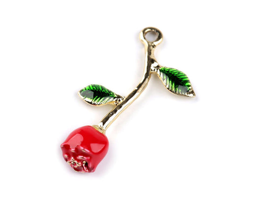 Breloque métallique/Tirette de FAG - Rose 3D