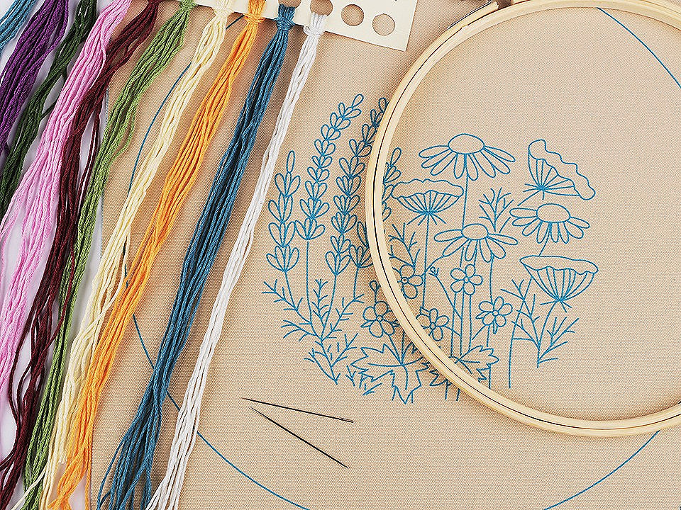 Kit de broderie/point de croix, motif pré-imprimé