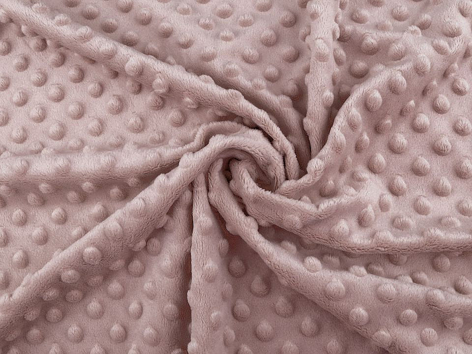 Tissu SAN Minky Plush 3D, à pois