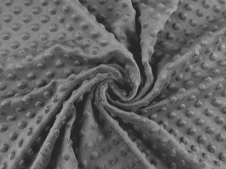 Tissu SAN Minky Plush 3D, à pois