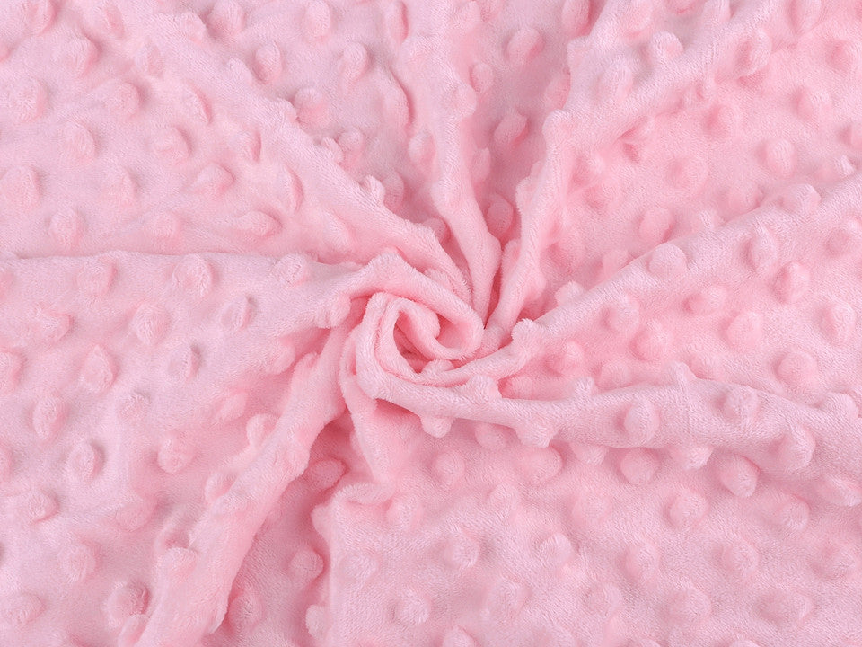 Tissu SAN Minky Plush 3D, à pois