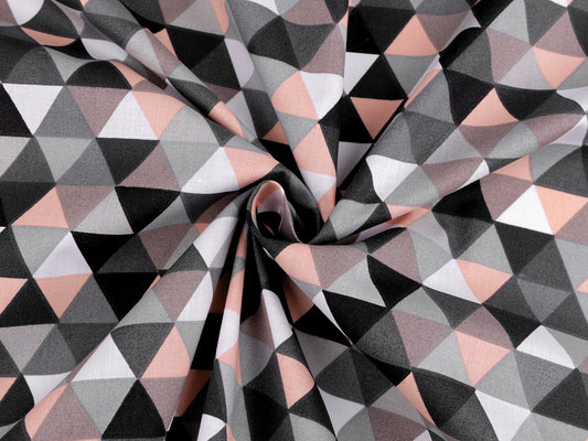 Cretonne en coton Triangles
