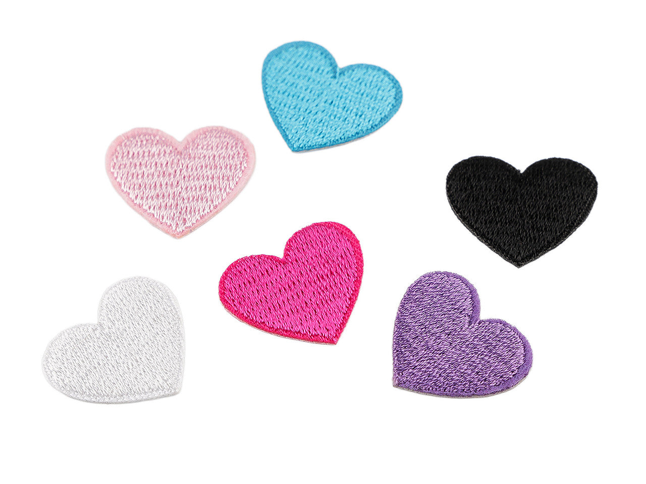 Patch thermocollant Cœur, entièrement brodé - 10pc