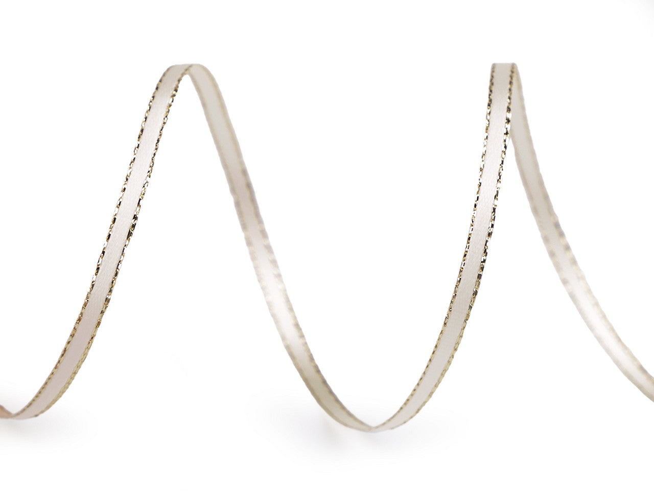 Ruban double face satiné avec lurex, largeur 3 mm, Noël