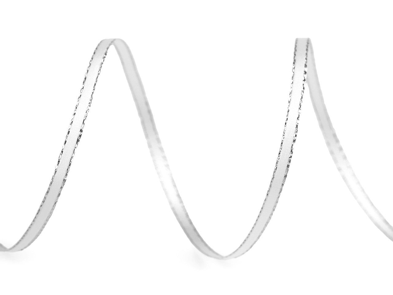 Ruban double face satiné avec lurex, largeur 3 mm, Noël