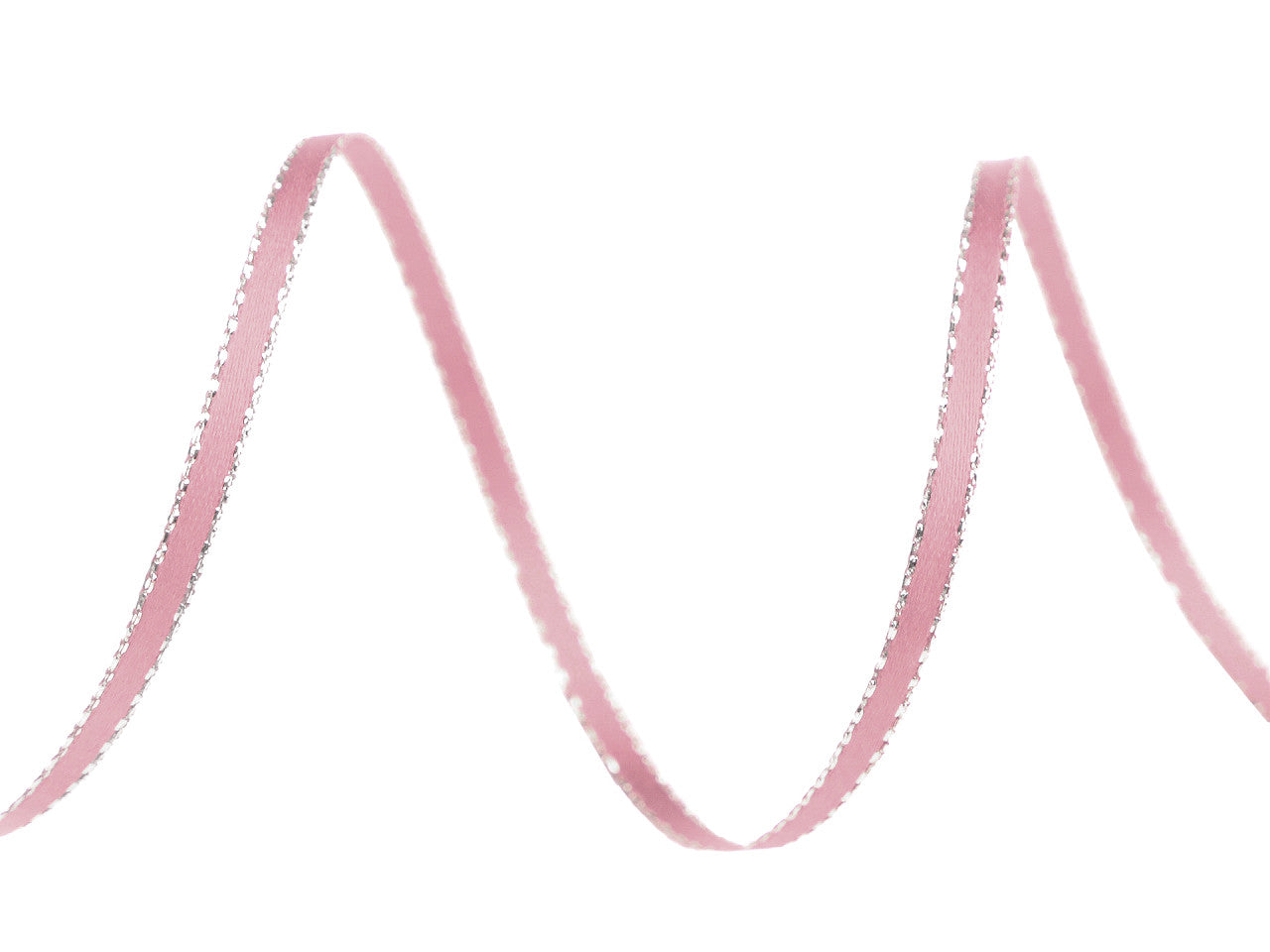 Ruban double face satiné avec lurex, largeur 3 mm, Noël