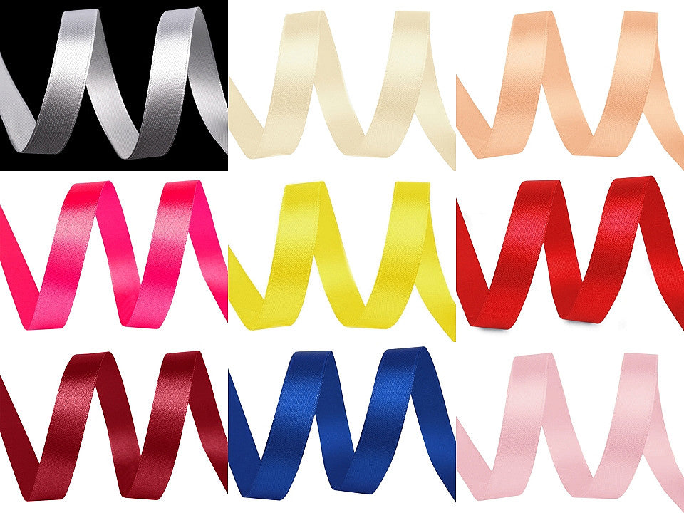Paquets de ruban satiné par 5 m, largeur 10 mm