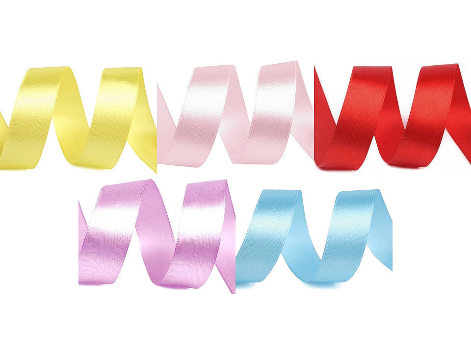 Paquets de ruban satiné par 5 m, largeur 20 mm