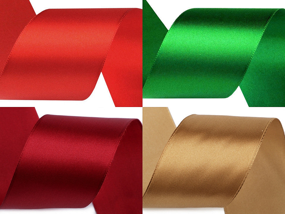 Paquets de ruban satiné par 3 m, largeur 50 mm